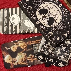 LAST CHANCE Nightmare before Christmas lot of 4 wallets zipper bags